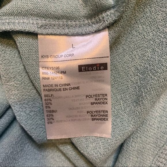 NWT Elodie Mint Brushed Knit Long Sleeve Crewneck Top Large - Picture 10 of 11